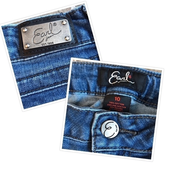 Earl Jeans Bling Back Flap Pocket Stretch Denim Bootcut Jeans Size 10 - Picture 7 of 10